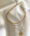 Collar dorado tres piezas